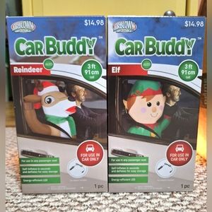New In Box, Car Buddy Inflatable 3ft Reindeer and 3ft Inflatable Elf